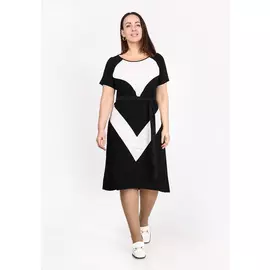 Платье-миди с контрастными полосками