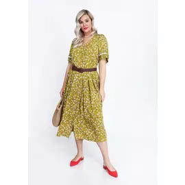 Платье миди в цветочек