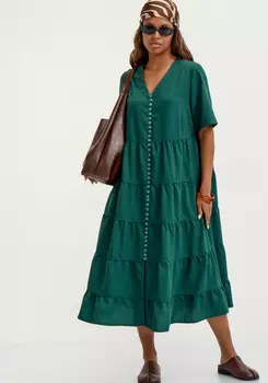 Платье многоярусное свободное