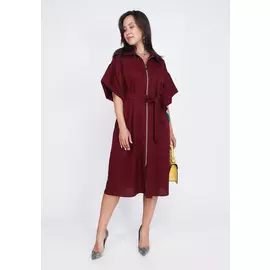 Платье на молнии с декором "перо"