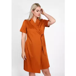 Платье на запах с английским воротником