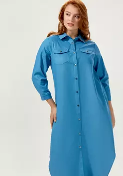 Платье-рубашка А-силуэта на кнопках