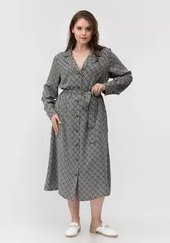 Платье рубашка с отложным воротником