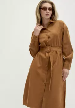 Платье-рубашка с отложным воротом