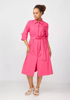 Платье- рубашка с поясом