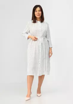 Платье-рубашка с воротником-стойкой