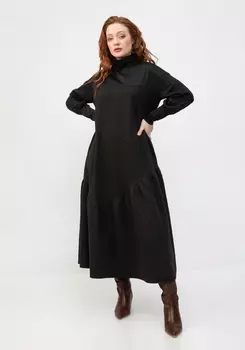 Платье с ассиметричным воланом по низу