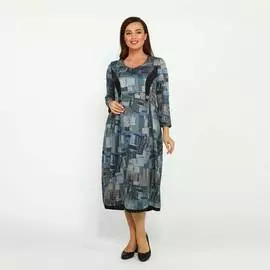 Платье с блеском и декоративными пуговицами