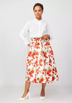 Платье с цветочной юбкой