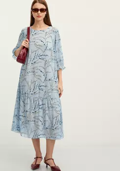Платье с цветочным принтом шифоновое