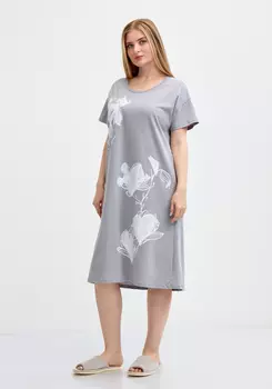 Платье с флористическим ассиметричным принтом