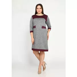 Платье с имитацией карманов и стразами