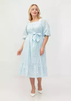 Платье с имитацией вышивки