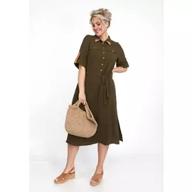 Платье с клапанами на груди