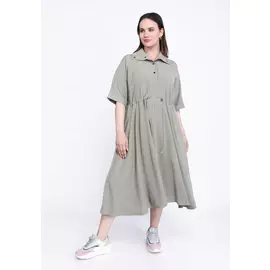 Платье с кнопками на вороте