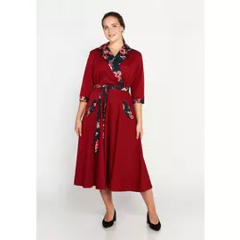 Платье с комбинированными деталями