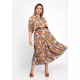 Платье с контрастным поясом