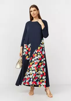 Платье с контрастными вставками "Белла"