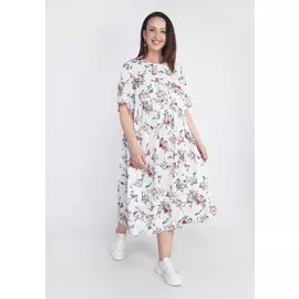 Платье с круглым воротом