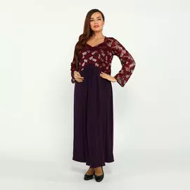 Платье с кружевом свободного силуэта