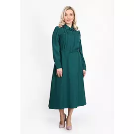 Платье с отложным воротником и поясом