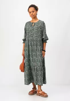 Платье с ярусами из штапеля