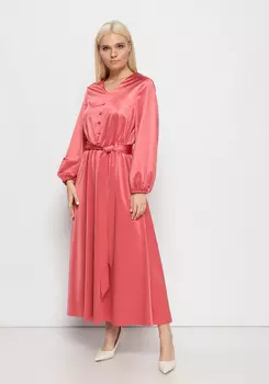 Платье с резинкой на талии и поясом