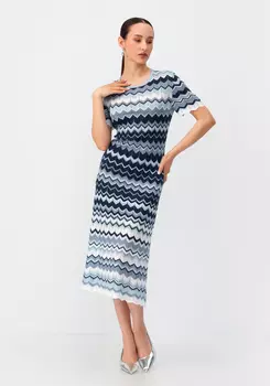 Платье с рисунком морской волны