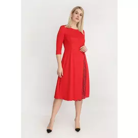 Платье с внутренней юбкой плиссе