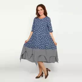 Платье свободное с асимметричным низом