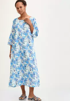 Платье свободного кроя изо льна