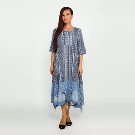 Платье свободного кроя с асимметричным низом