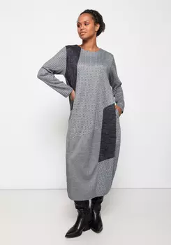 Платье свободного кроя в стиле пэчворк