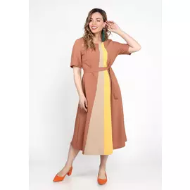 Платье триколор