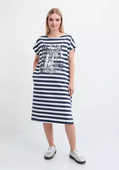 Платье в горизонтальную полоску