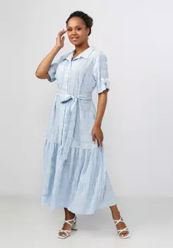 Платье в клетку из жатого хлопка