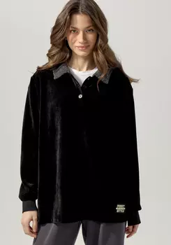 Поло с меховым воротником