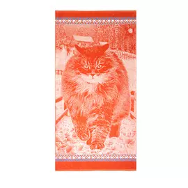 Полотенце махровое "Сибирский кот"
