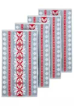 Полотенце махровое "Зимушка", 4 шт.