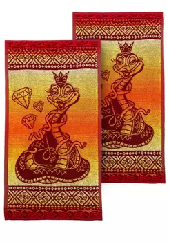 Полотенце махровое "Змейка", 2 шт.