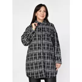 Полупальто на пуговицах с принтом