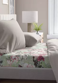 Простыня на резинке из поплина