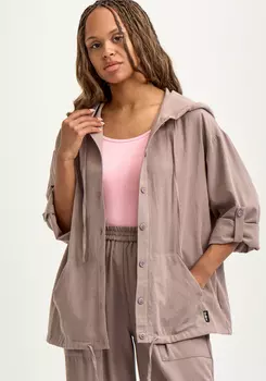 Пыльник изо льна с капюшоном