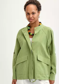 Пыльник с рукавами реглан на кулиске по низу