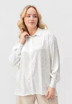 Рубашка атласная с анималистичным принтом