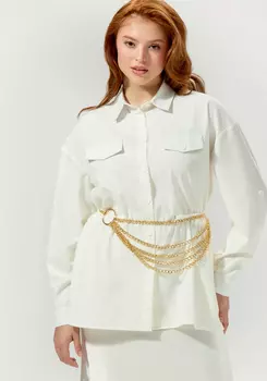 Рубашка изо льна на кулиске