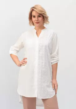 Рубашка удлиненная из хлопка