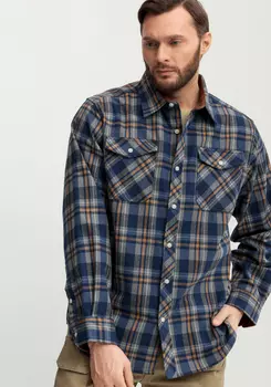 Рубашка в клетку с нагрудными карманами