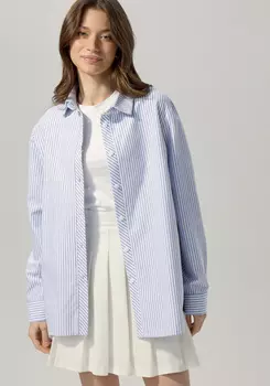 Рубашка в полоску с боковым лампасом