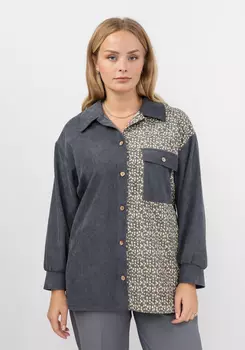 Рубашка вельветовая с нагрудными карманами